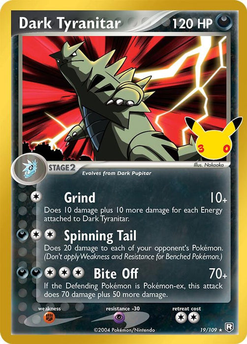Dark Tyranitar (#19/109) (ME: 30th Celebration Classic Collection) Near Mint Holofoil