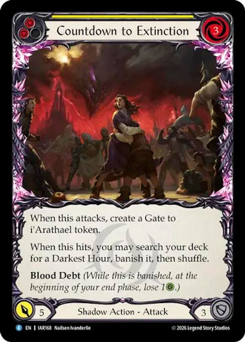 Countdown to Extinction Yellow (#IAR168) (Usurp the Shadow Throne) Near Mint