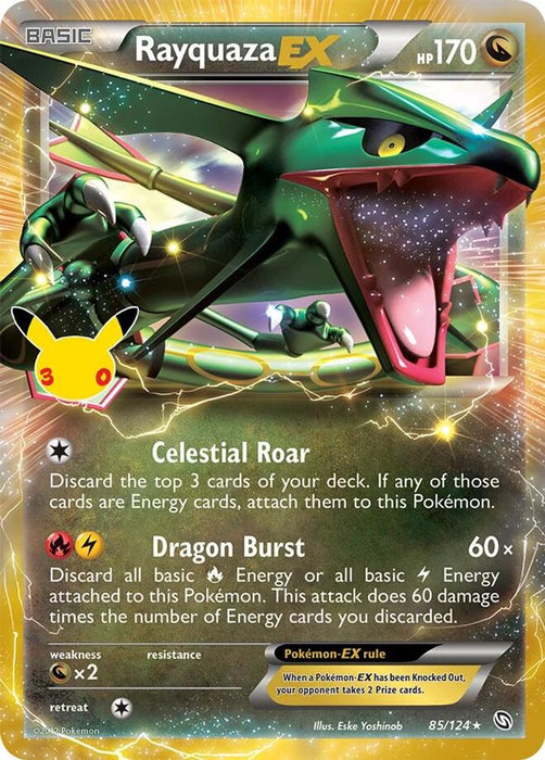 Rayquaza EX (#85/124) (ME: 30th Celebration Classic Collection) Near Mint Holofoil