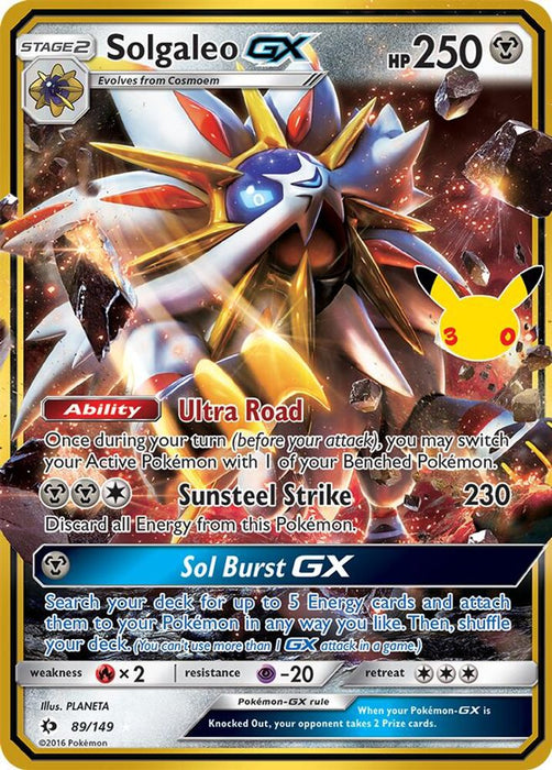 Solgaleo GX (#89/149) (ME: 30th Celebration Classic Collection) Near Mint Holofoil