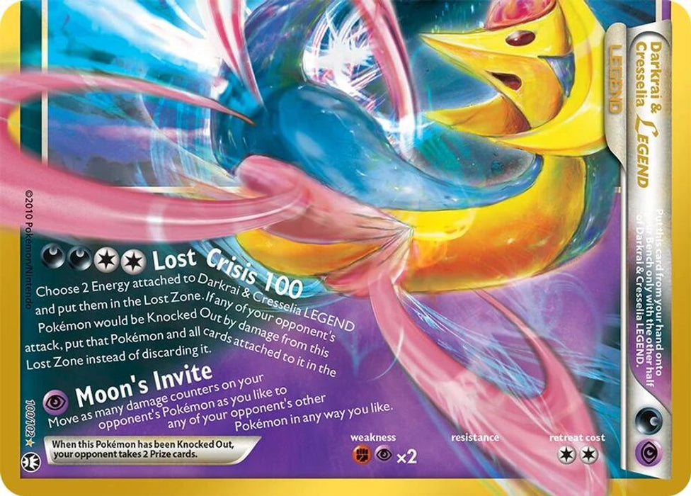 Darkrai Cresselia Legend Bottom (#100/102) (ME: 30th Celebration Classic Collection) Near Mint Holofoil
