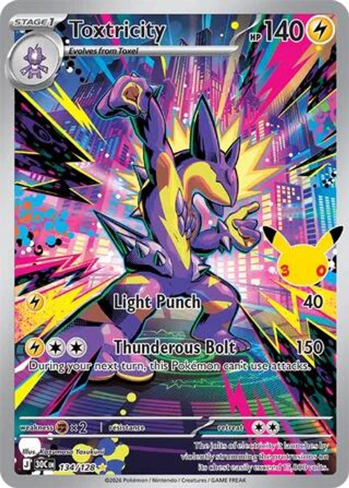 Toxtricity - 134/128 (#134/128) (ME: 30th Celebration) Near Mint Holofoil
