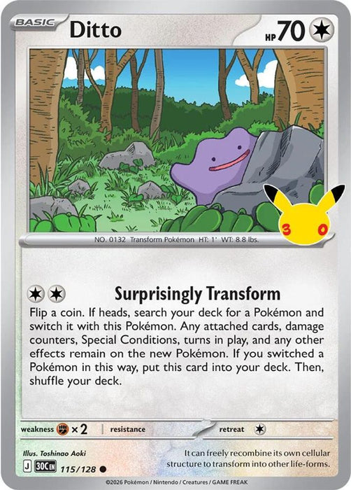 Ditto (#115/128) (ME: 30th Celebration) Near Mint Holofoil