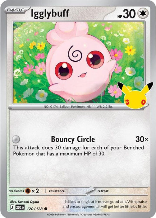 Igglybuff (#120/128) (ME: 30th Celebration) Near Mint Holofoil