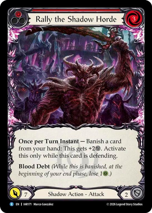 Rally the Shadow Horde Red (#IAR171) (Usurp the Shadow Throne) Near Mint