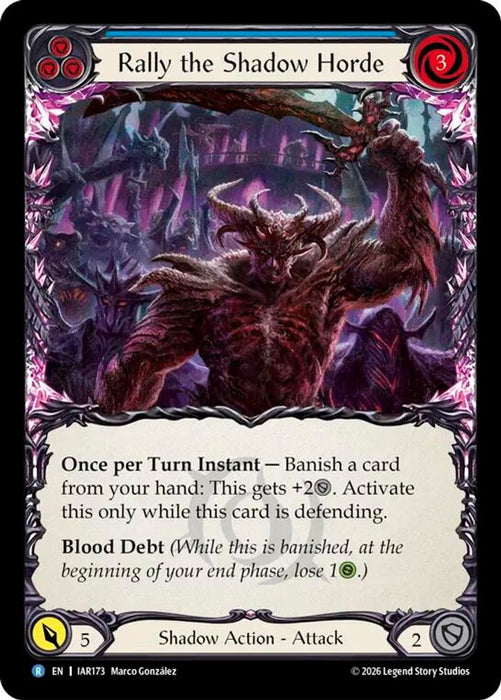 Rally the Shadow Horde Blue (#IAR173) (Usurp the Shadow Throne) Near Mint