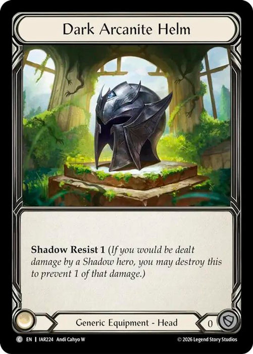 Dark Arcanite Helm (#IAR224) (Usurp the Shadow Throne) Near Mint Cold Foil