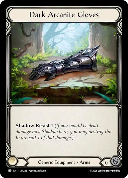 Dark Arcanite Gloves (#IAR226) (Usurp the Shadow Throne) Near Mint Cold Foil