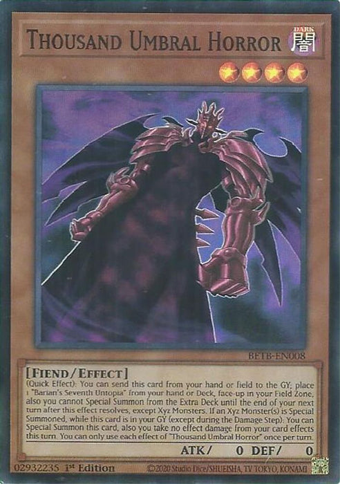 Thousand Umbral Horror (#BETB-EN008) (Beyond the Brave) Near Mint 1st Edition