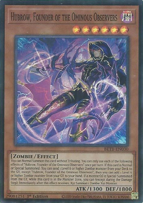 Hubrow, Founder of the Ominous Observers (#BETB-EN030) (Beyond the Brave) Near Mint 1st Edition