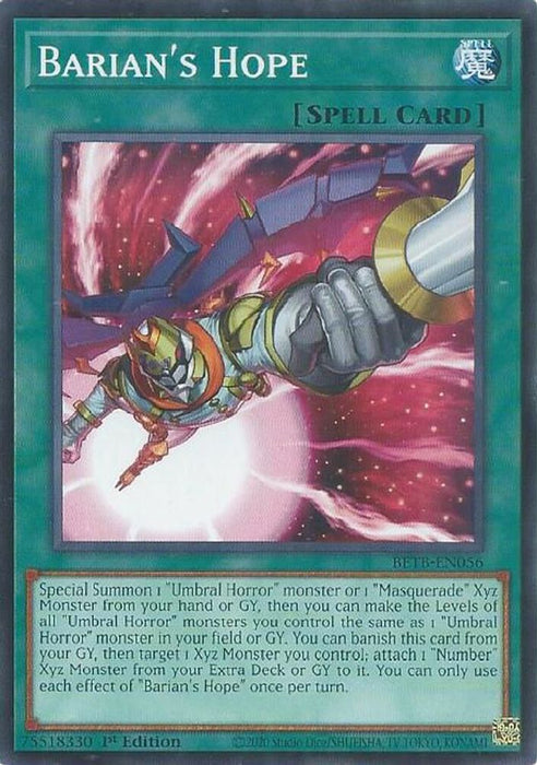 Barian's Hope (#BETB-EN056) (Beyond the Brave) Near Mint 1st Edition
