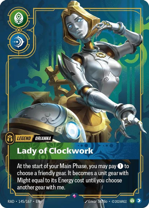 Orianna, Lady of Clockwork (#145/167) (Radiance) Near Mint Foil