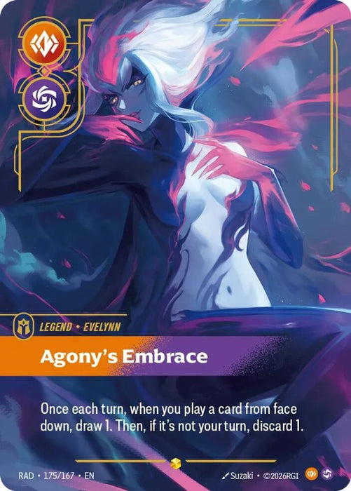 Evelynn, Agony's Embrace (Overnumbered) (#175/167) (Radiance) Near Mint Foil