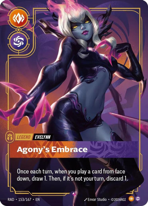Evelynn, Agony's Embrace (#153/167) (Radiance) Near Mint Foil