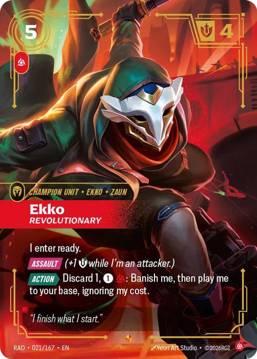 Ekko, Revolutionary (#021/167) (Radiance) Near Mint Foil