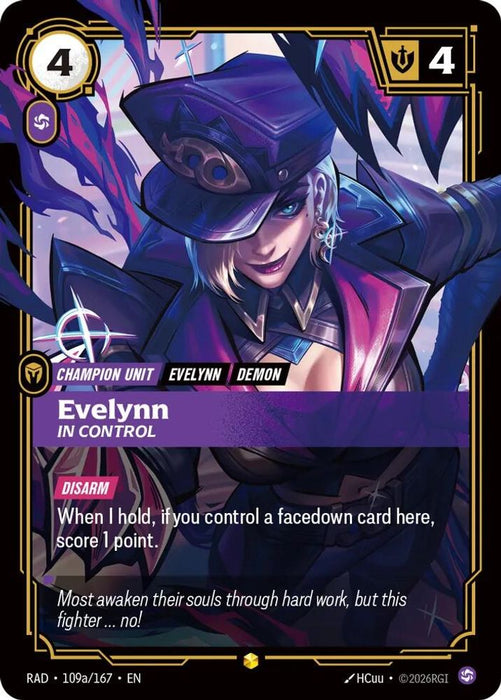 Evelynn, In Control (Alternate Art) (#109a/167) (Radiance) Near Mint Foil