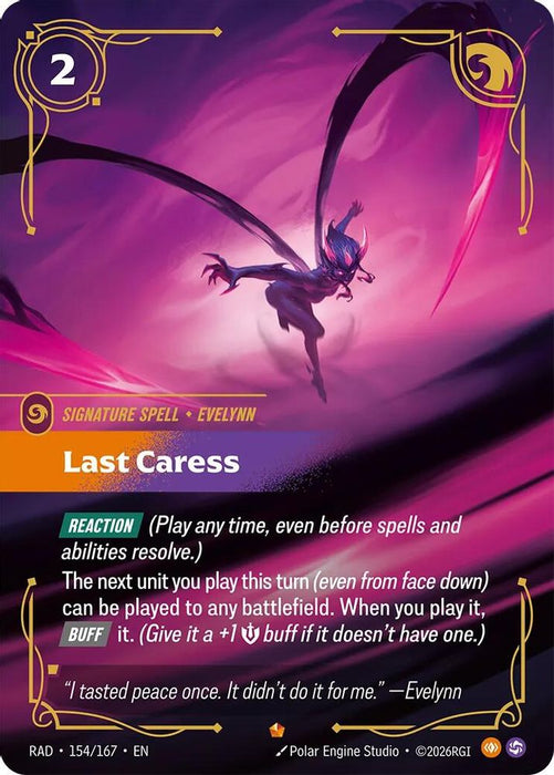 Last Caress (#154/167) (Radiance) Near Mint Foil