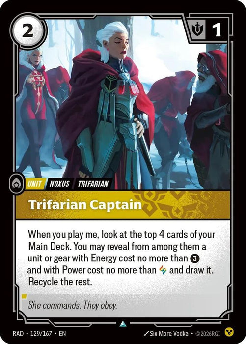 Trifarian Captain (#129/167) (Radiance) Near Mint