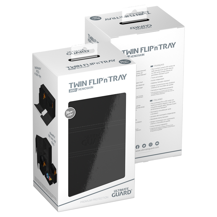 Ultimate Guard Twin Flip'n'Tray Xenoskin 200+: Black