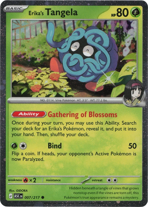 Erika's Tangela (007/217) (Cosmos Holo) [Miscellaneous Cards]