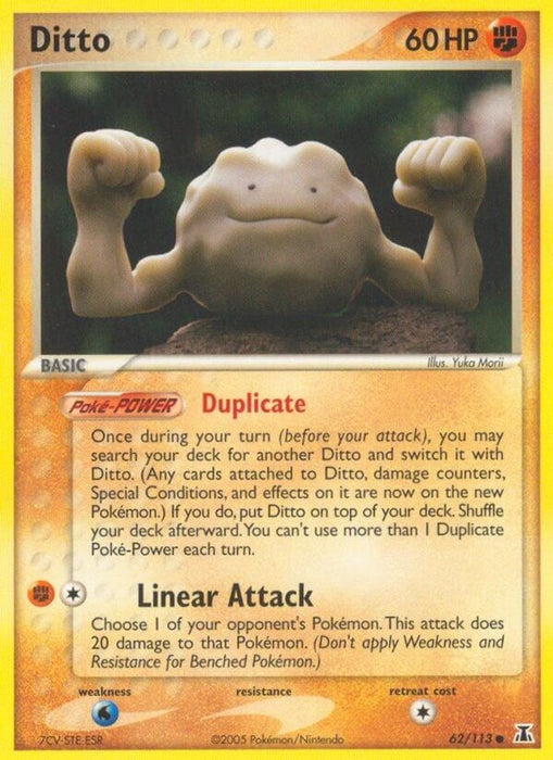Ditto Geodude (#62/113) (EX Delta Species) Damaged