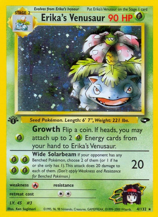 Erika's Venusaur (#004/132) (Gym Challenge) Moderately Played Unlimited Holofoil