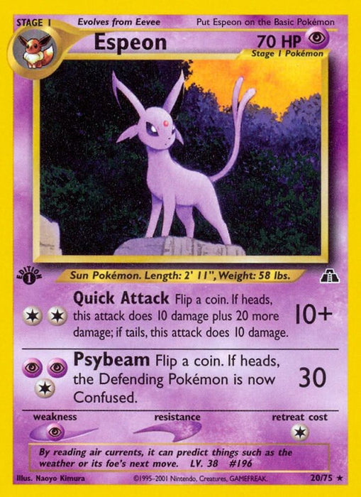 Espeon (20) (#20/75) (Neo Discovery) Lightly Played Unlimited