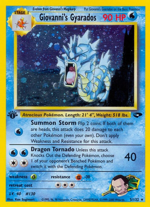 Giovanni's Gyarados (#005/132) (Gym Challenge) Lightly Played Unlimited Holofoil