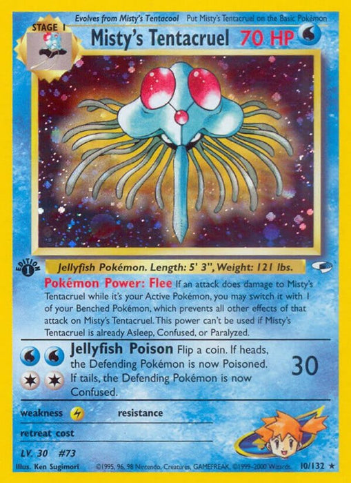 Misty's Tentacruel (#010/132) (Gym Heroes) Lightly Played Unlimited Holofoil