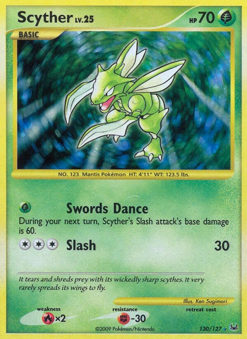 Scyther (#130/127) (Platinum) Lightly Played Holofoil
