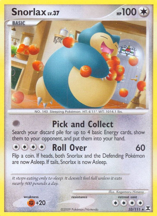 Snorlax 33 (#33/111) (Rising Rivals) Lightly Played