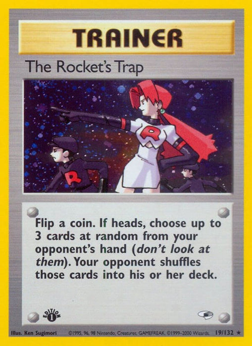 The Rocket's Trap (#019/132) (Gym Heroes) Lightly Played Unlimited Holofoil