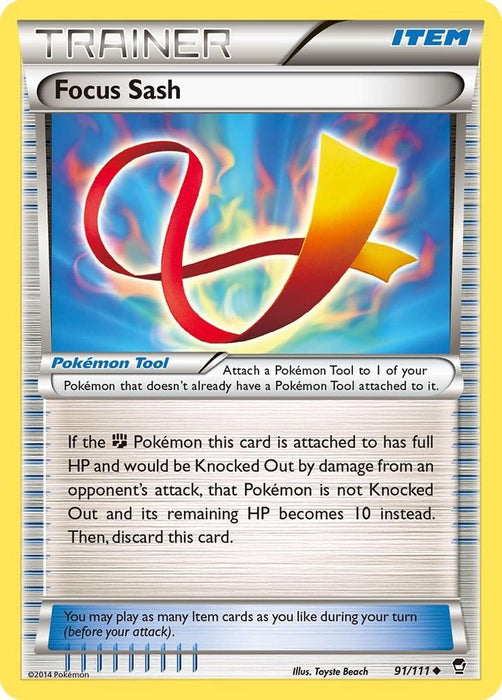 Focus Sash (#91/111) (XY - Furious Fists)