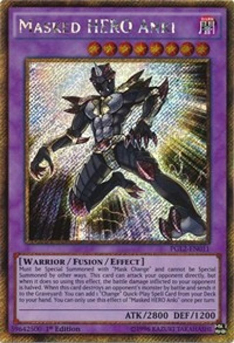 Masked HERO Anki (#PGL2-EN011) (Premium Gold: Return of the Bling) Near Mint 1st Edition