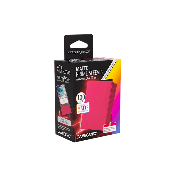 Gamegenic Matte Prime Sleeves - Red - Standard Size (100)