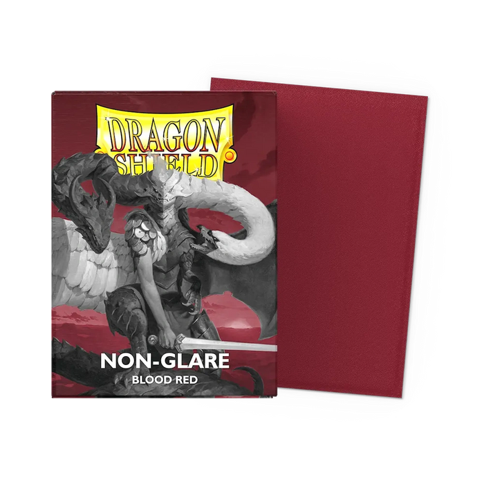 Dragon Shield Non-Glare Matte Sleeves - Blood Red - Standard Size (100)