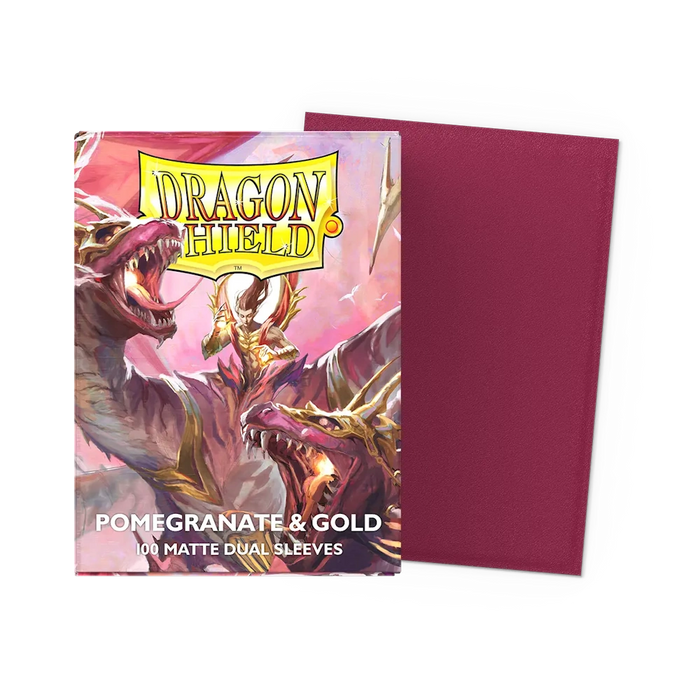 Dragon Shield Matte Dual Sleeves - Pomegranate & Gold - Standard Size (100)