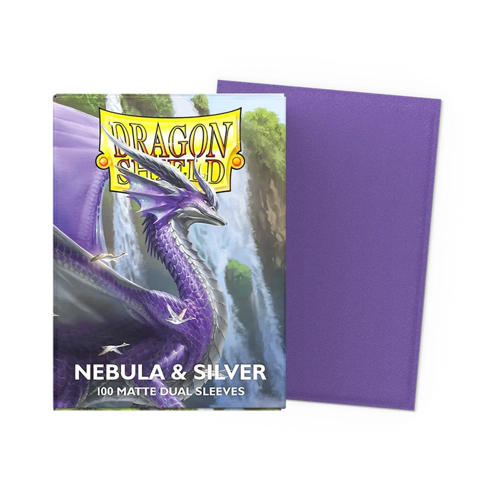 Dragon Shield Matte Dual Sleeves - Nebula & Silver - Standard Size (100)
