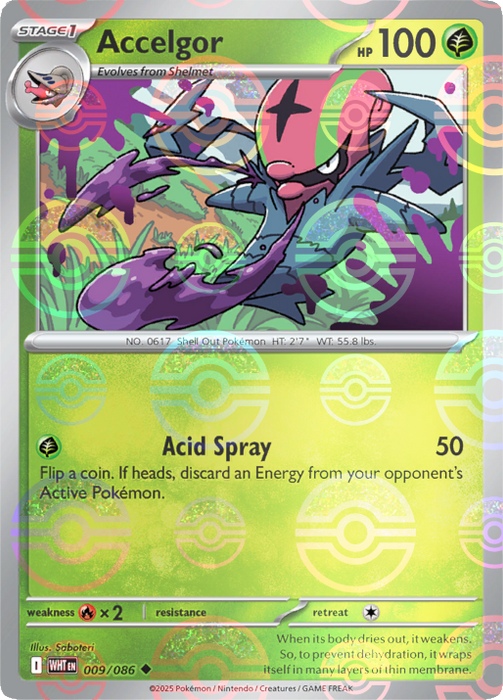 Accelgor (009/086) (Poke Ball Pattern) [Scarlet & Violet: White Flare] 