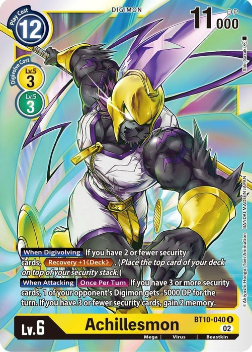 Achillesmon (#BT10-040 R) (Xros Encounter) Near Mint Foil 