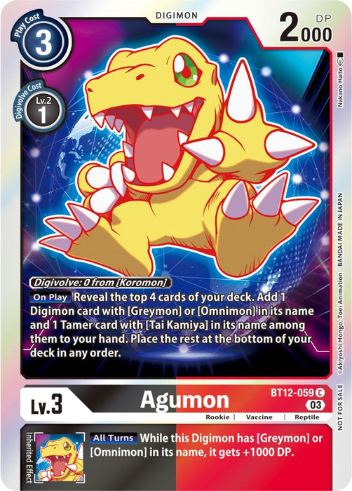 Agumon - BT12-059 (Official Tournament Pack Vol.11) (BT12-059 C) 