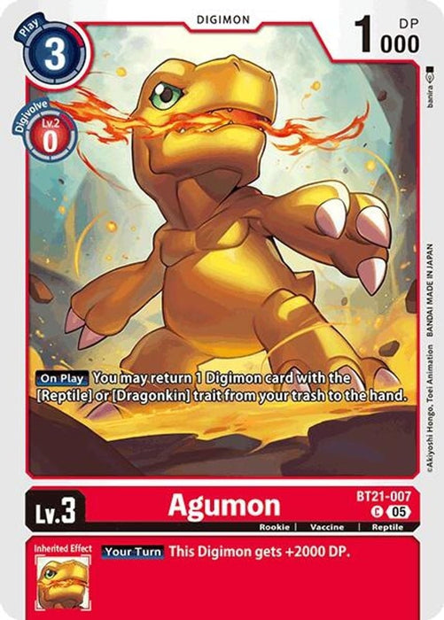 Agumon - BT21-007 (#BT21-007 C) (World Convergence) Near Mint 
