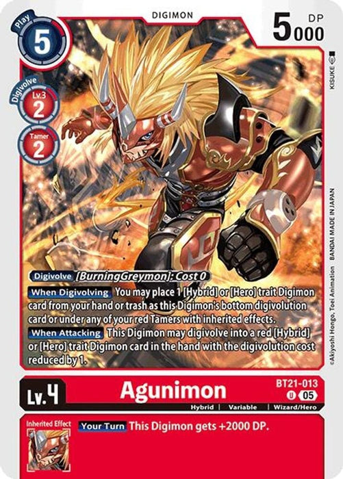 Agunimon (#BT21-013 U) (World Convergence) Near Mint 