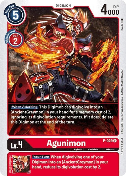 Agunimon - P-029 (#P-029 P) (Digimon Promotion Cards) Near Mint Foil 