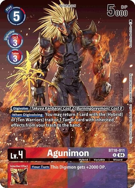 Agunimon (Rare Pull) (BT18-011 R) 