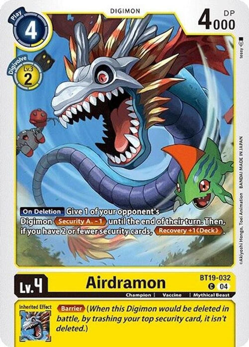 Airdramon (#BT19-032 C) (Release Special Booster 2.0) Near Mint 