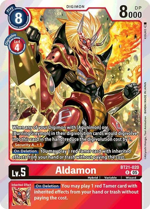 Aldamon (#BT21-020 R) (World Convergence) Near Mint Foil 