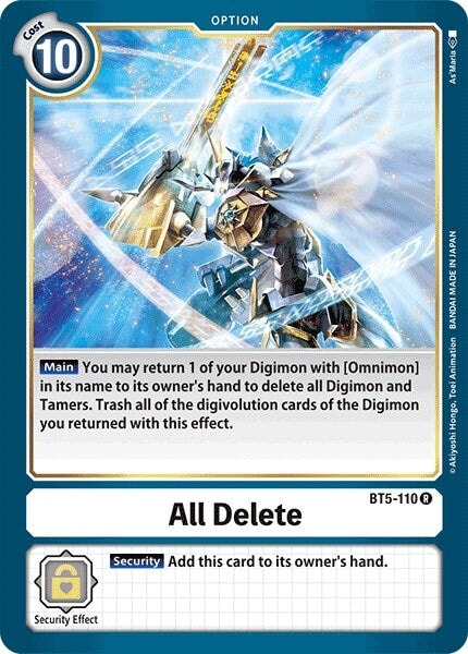 All Delete (BT5-110 R) 