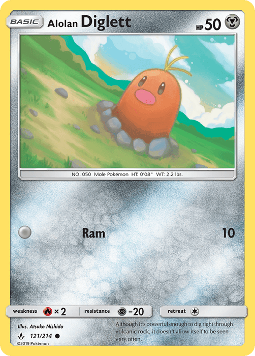 Alolan Diglett (121/214) [Sun & Moon: Unbroken Bonds] 