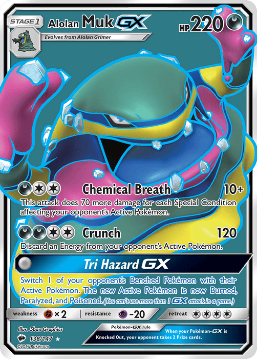 Alolan Muk GX (Full Art) [SM - Burning Shadows] 